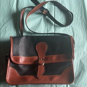 Dooney & Bourke inspired TwoTone Black and Brown Crossbody Bag